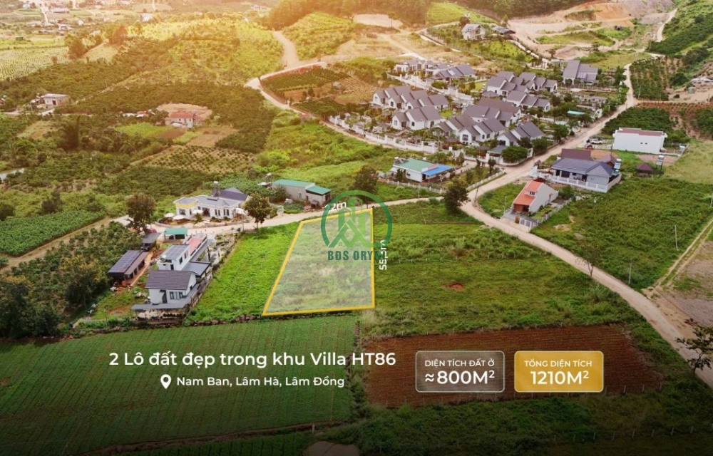 CẦN BÁN 2 LÔ ĐẤT ĐẸP TRONG KHU VILLA HT86, NAM BAN, LÂM HÀ, LÂM ĐỒNG