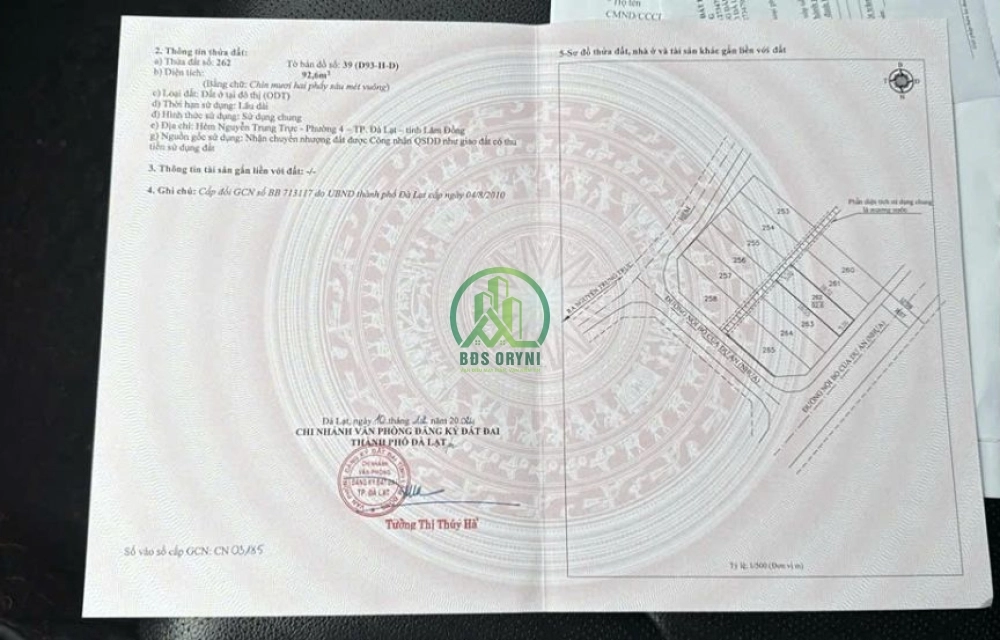 BÁN NHÀ ĐẸP KQH Thái Lâm – Nguyễn Trung Trực, Phường 4, TP. Đà Lạt 8,8 TỶ 