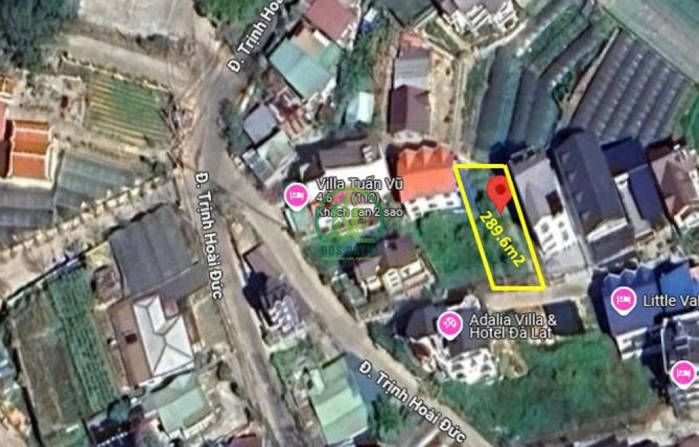 CẦN BÁN ĐẤT BIỆT THỰ 2 MẶT HẺM ĐƯỜNG TRỊNH HOÀI ĐỨC - P11 - ĐÀ LẠT