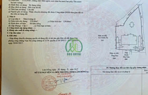 BÁN LÔ ĐẤT 1132M2 PHẠM HỒNG THÁI - P10 - ĐÀ LẠT.